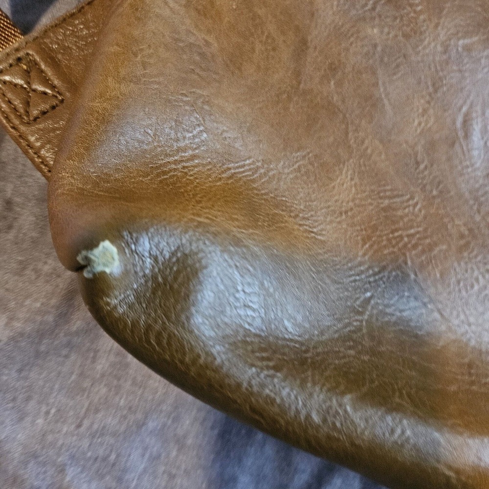 Desigual Brown Vegan Leather Embroidered Backpack Stunning. Clean. - Picture 12 of 16